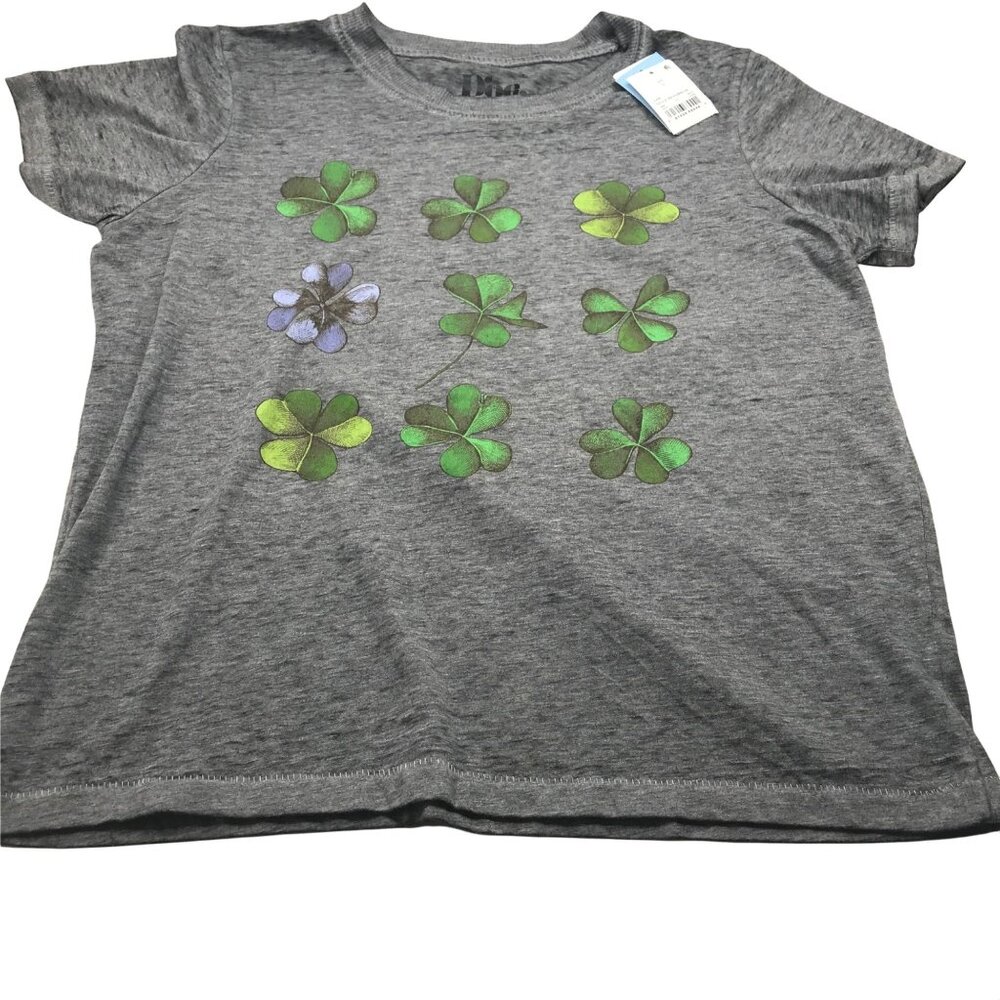 Doe Women's Small Gray Shamrock Tee Shirt New